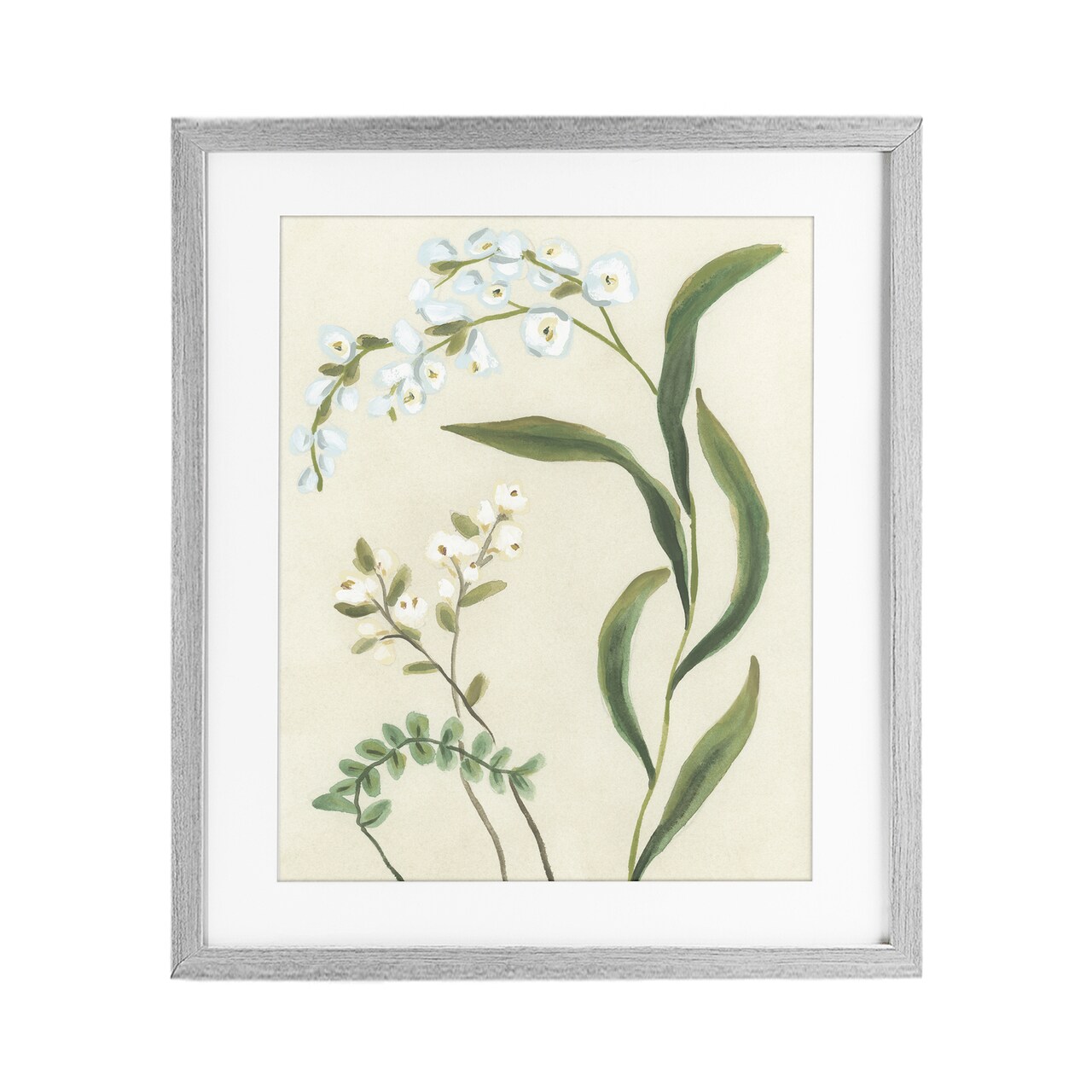 Stupell Industries Neutral Snowdrop Stems Framed Print Under Glass, design by June Erica Vess